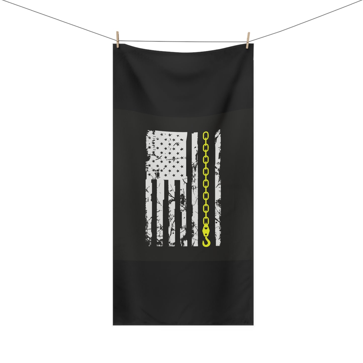 Thin Yellow Line Mink-Cotton Beach Towel