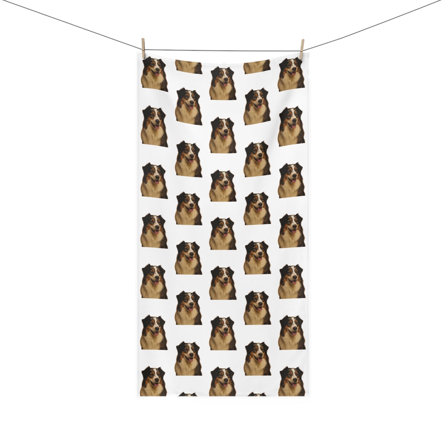 Aussie Head Mink-Cotton Beach Towel
