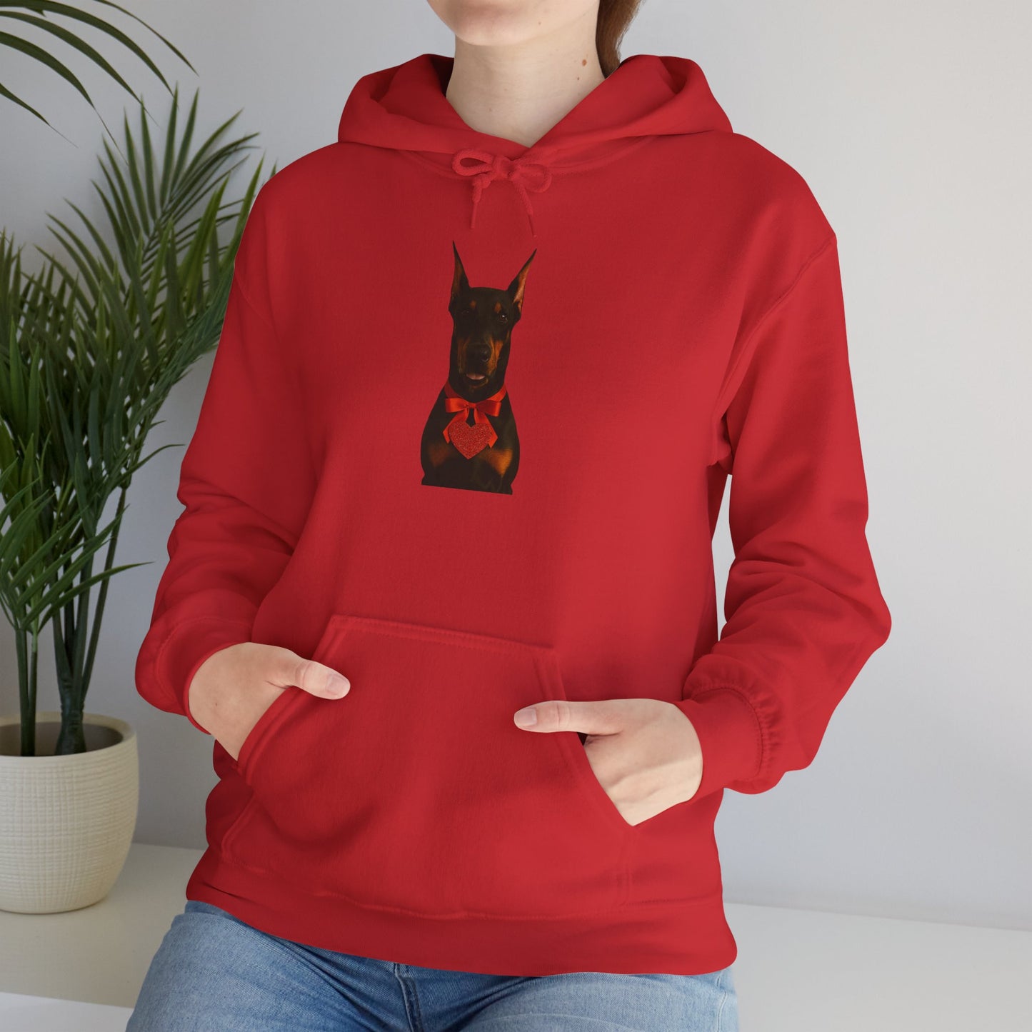 Cupid's Companion Doberman Unisex Hoodie