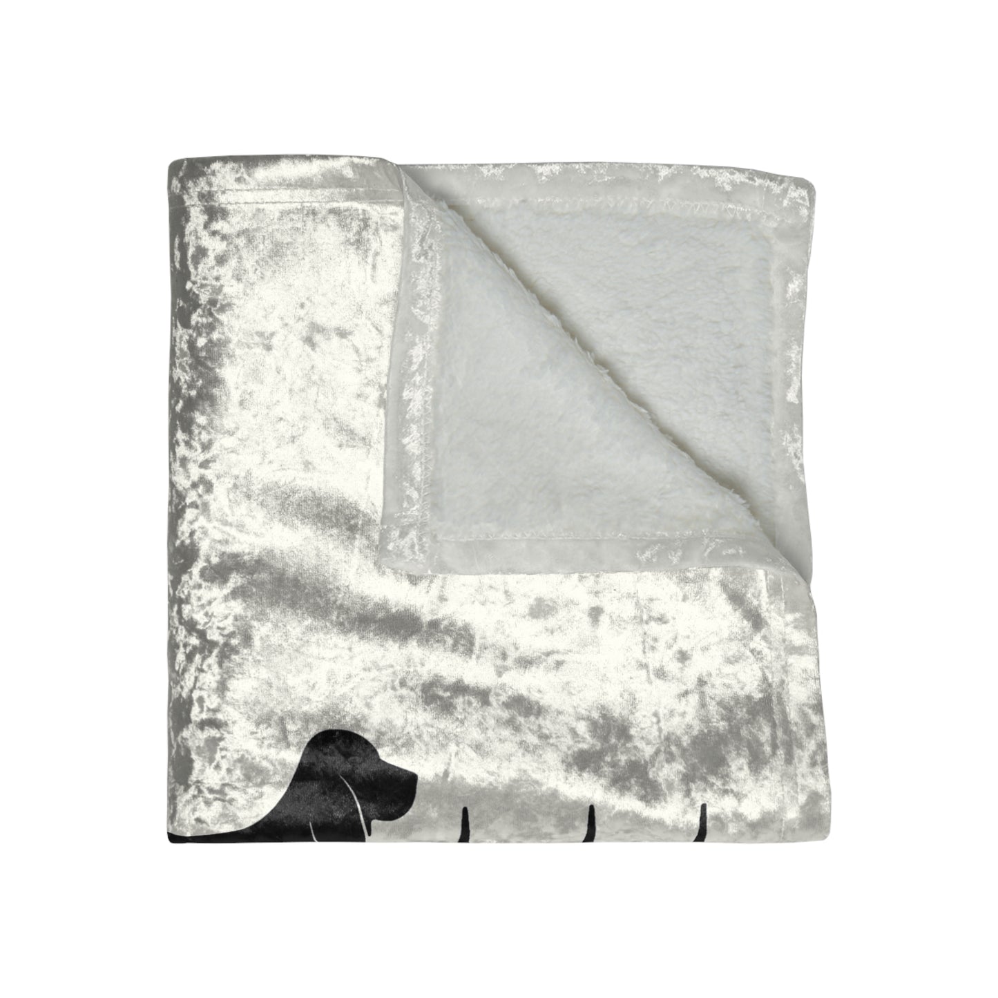 My Heart Beats For Bloodhounds Crushed Velvet Blanket