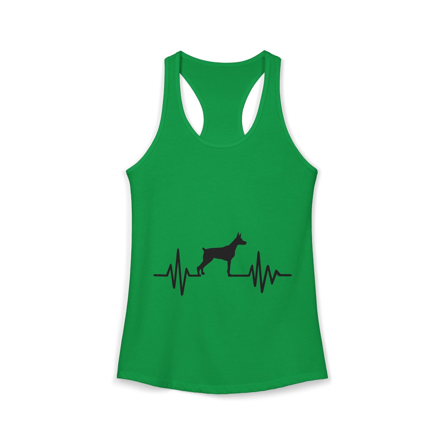 My Heart Beats For Dobermans Women's Racerback Tank