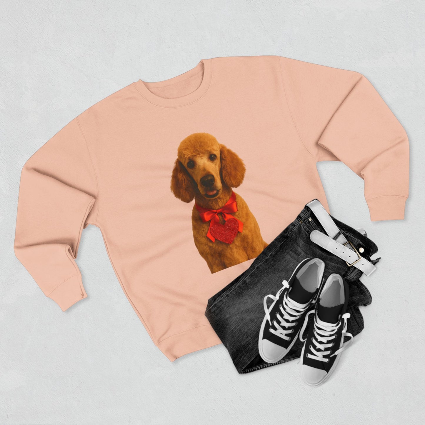 Cupid's Companion Poodle Unisex Crewneck Sweatshirt