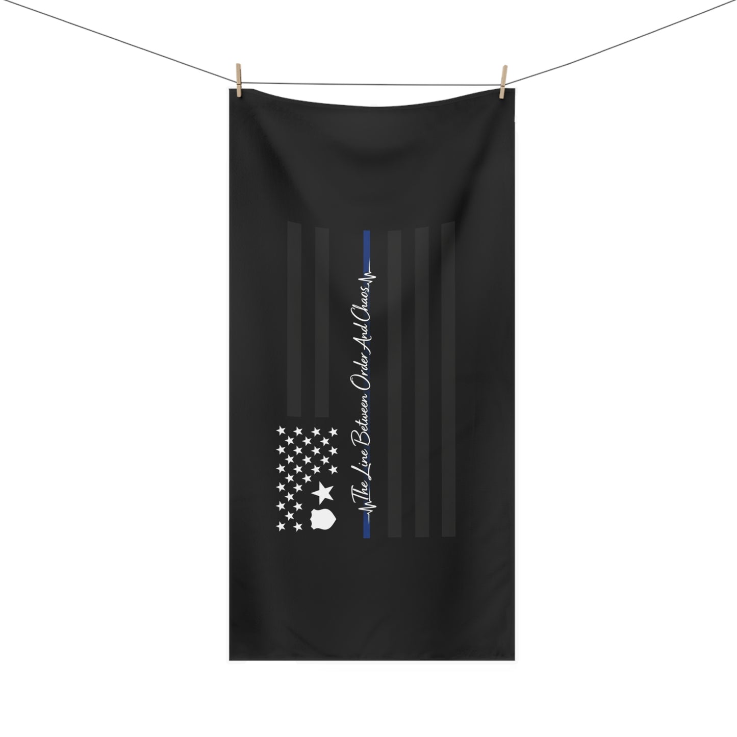 Thin Blue Line Mink-Cotton Beach Towel