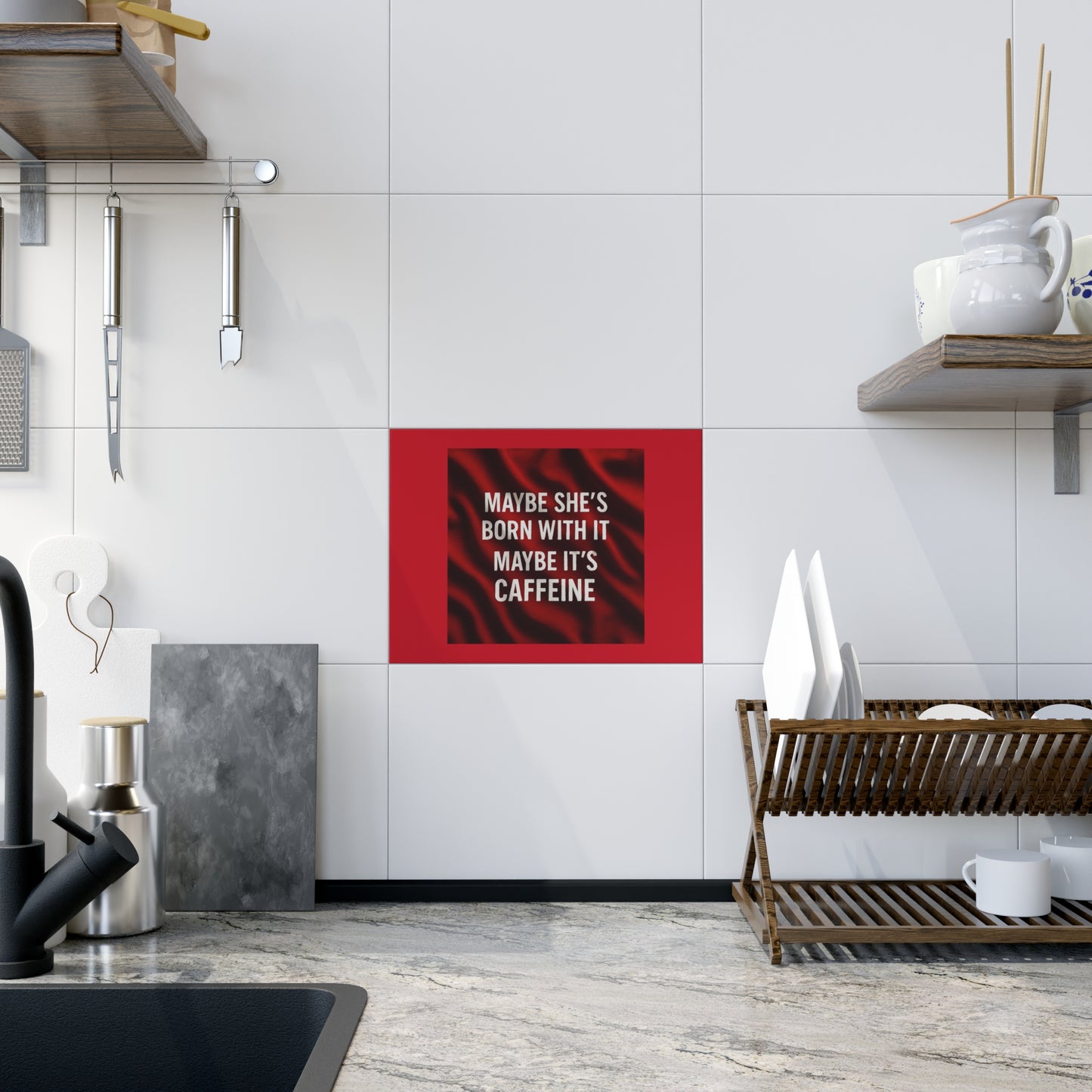 Born With It Ceramic Photo Tile
