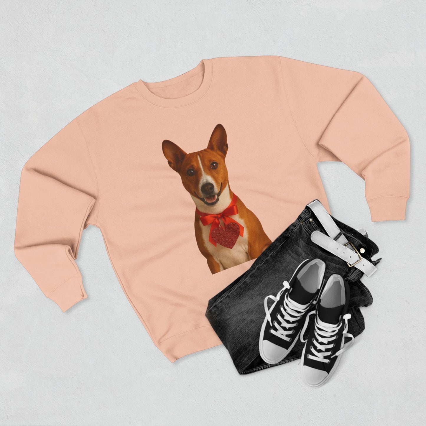 Cupid's Companion Basenji Unisex Crewneck Sweatshirt