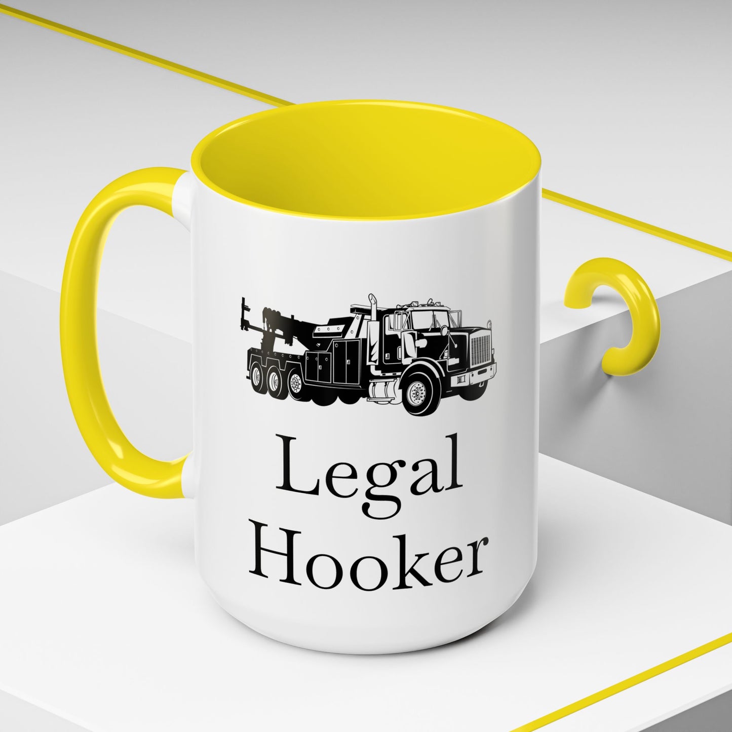 Legal H**ker Heavy Tow Truck 2-Tone Coffee Mug