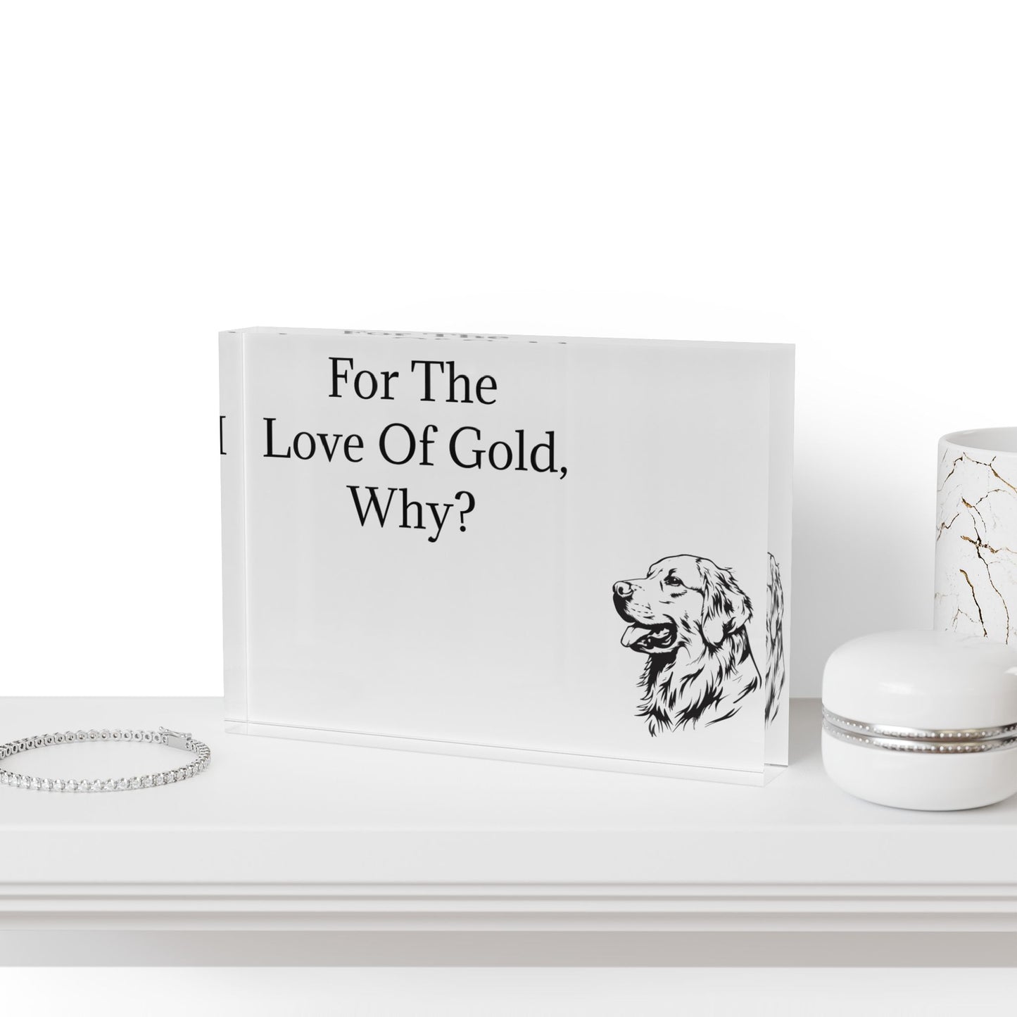 For The Love Of Gold Acrylic Photo Block
