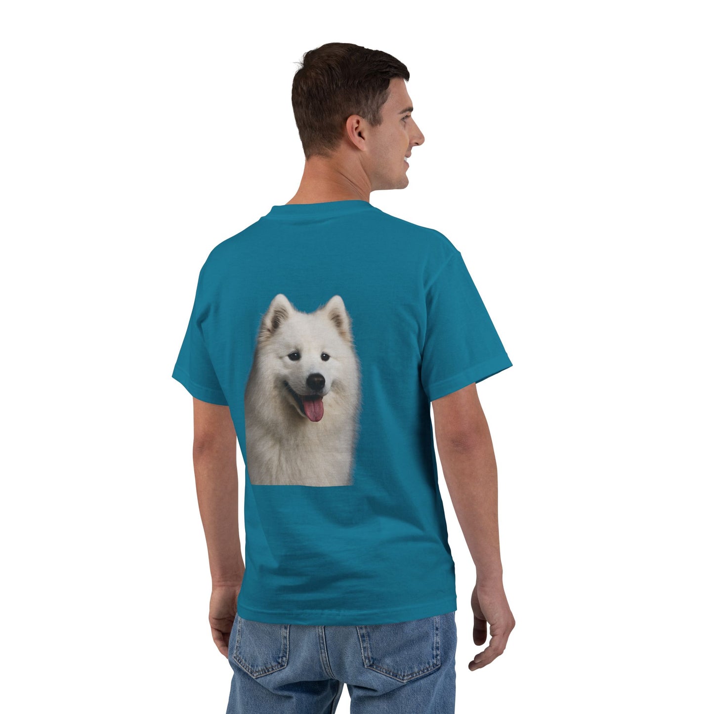 Samoyed Head Men's Short-Sleeve Crewneck Tee