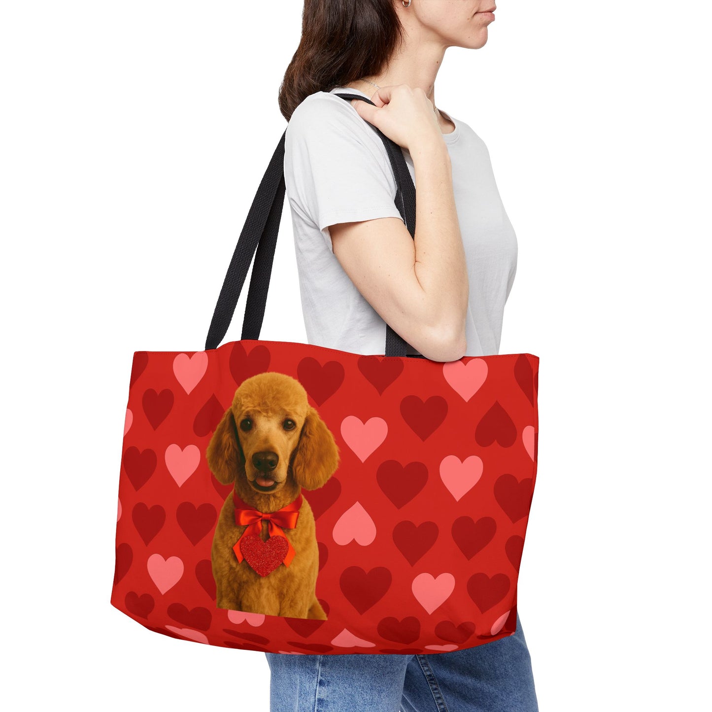 Cupid's Companion Poodle Weekender Tote Bag