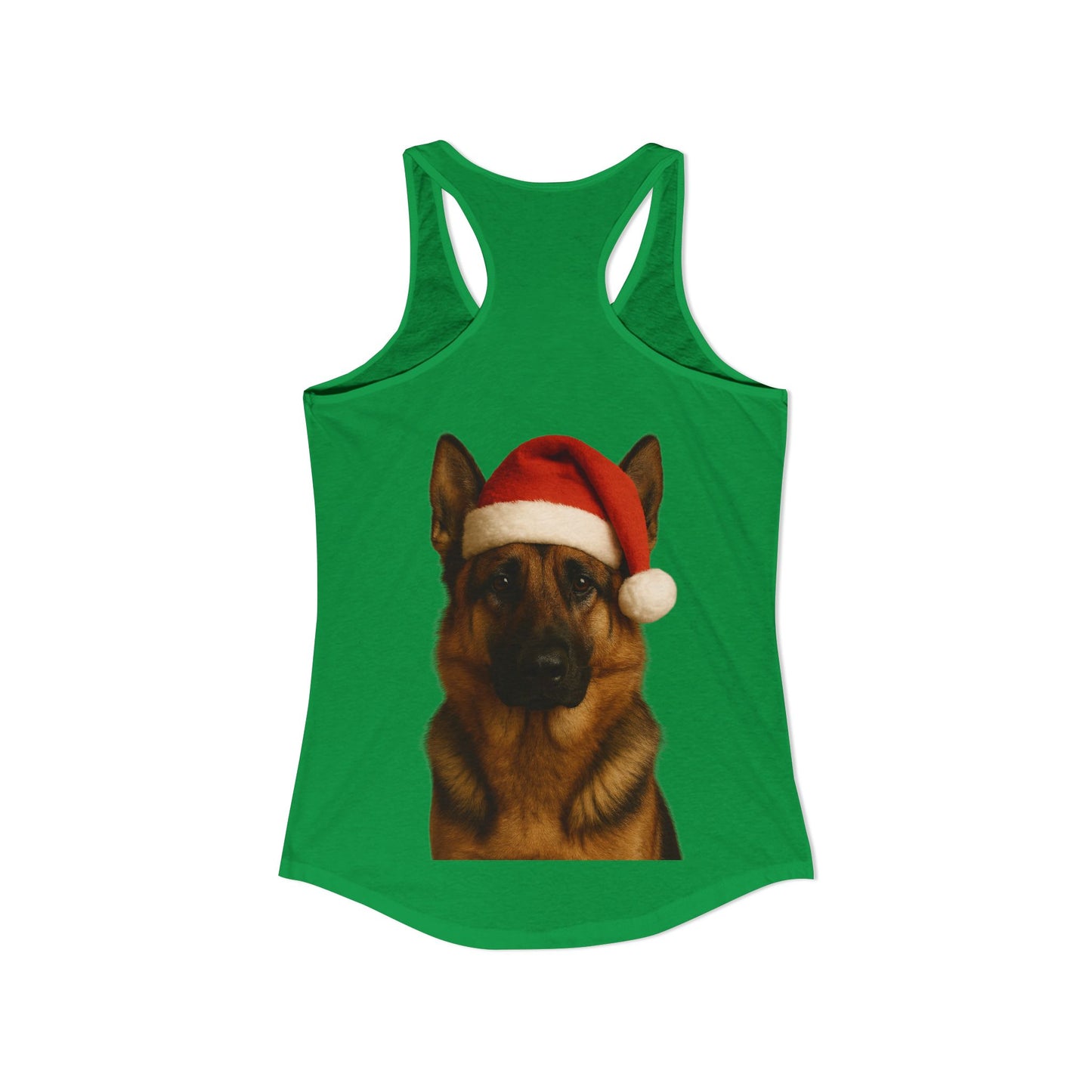 Santa Paws German Shepherd Women's Racerback Tank