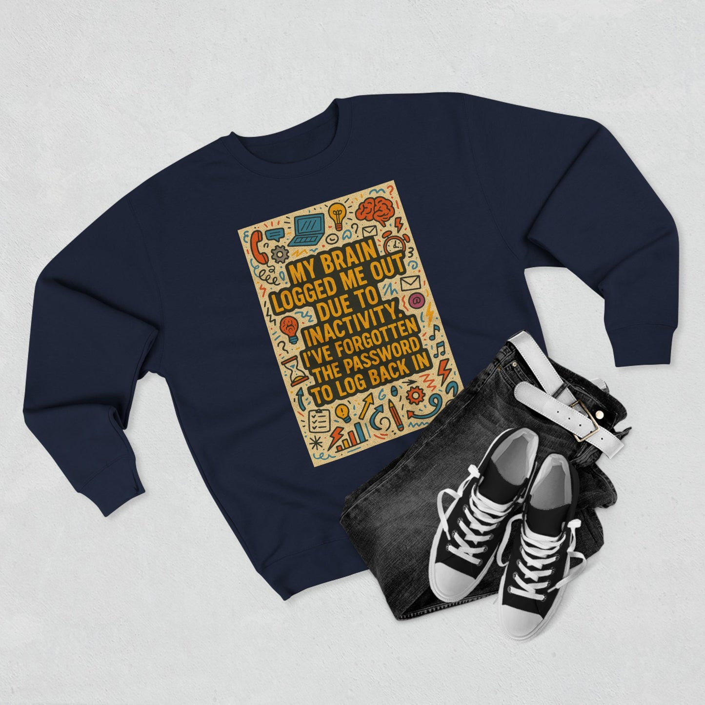 Logged Out Unisex Crewneck Sweatshirt