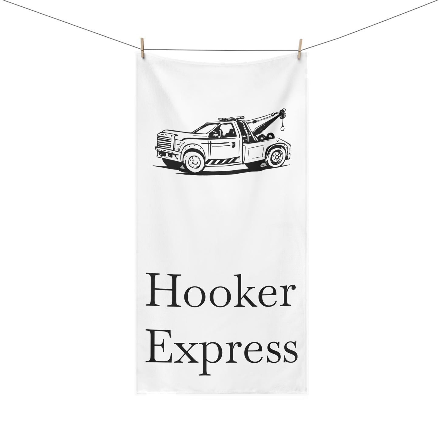 H**ker Express Wheel Lift Tow Truck Mink-Cotton Beach Towel