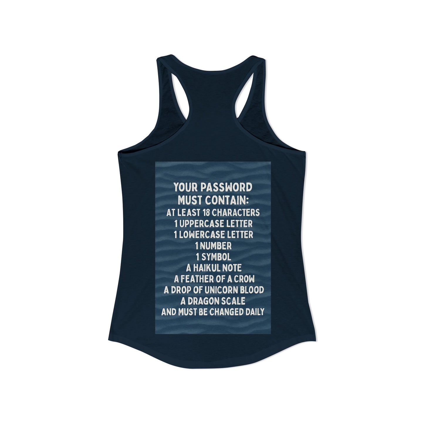 Password Women's Racerback Tank