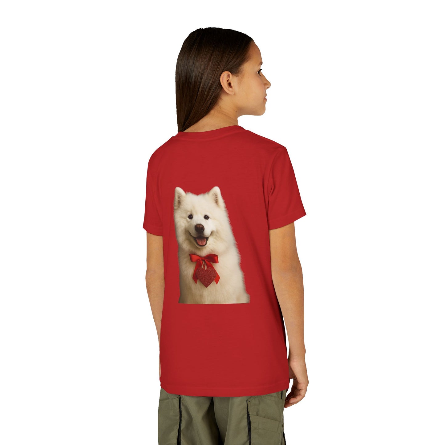 Cupid's Companion Samoyed Youth Unisex Short Sleeve Crewneck Tee