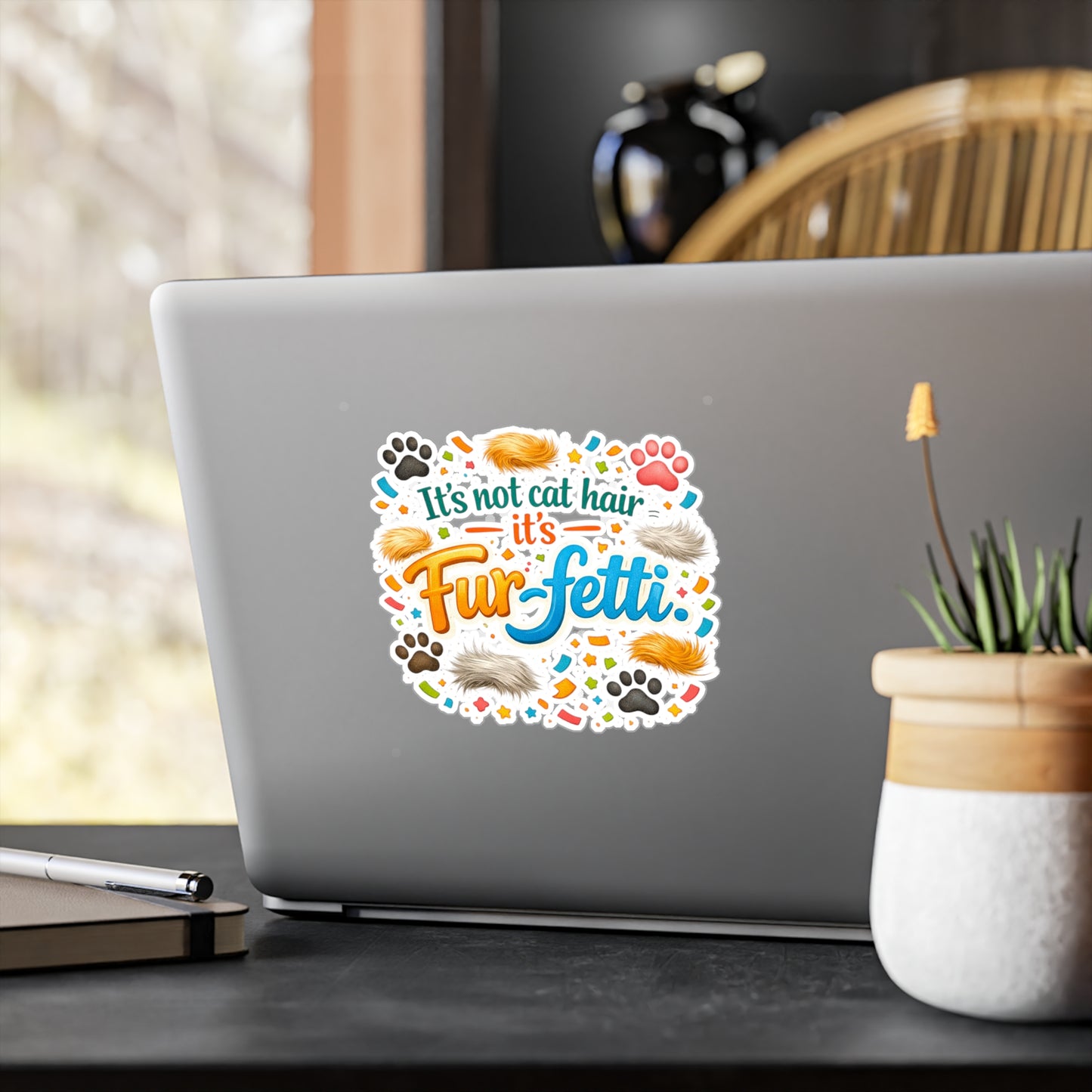 Fur-Fetti Cat Vinyl Decal