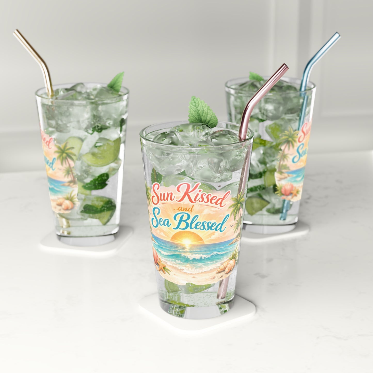 Sun Kissed Drinking Glass