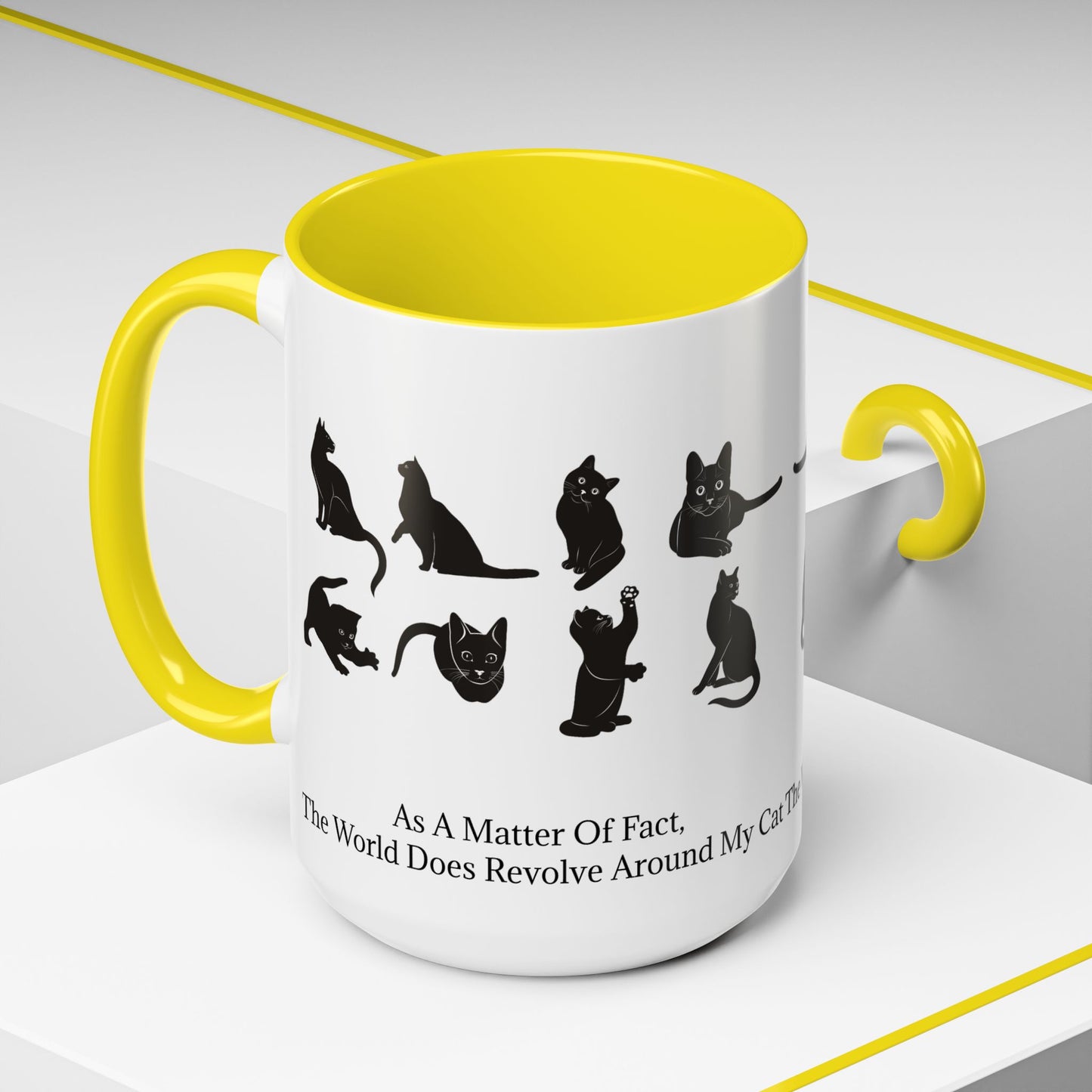 Matter Of Fact Cat 2-Tone Coffee Mug