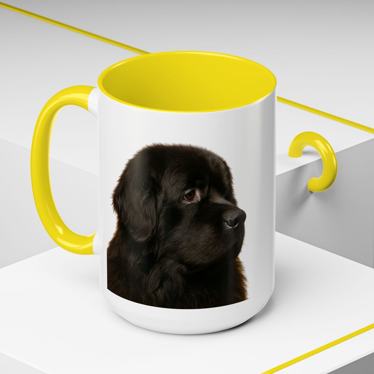 Newfie Head 2-Tone Coffee Mug