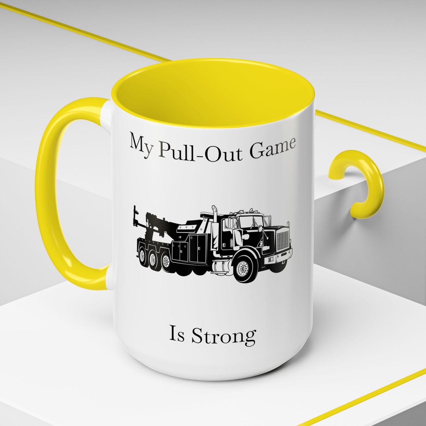 Pull Out Heavy Tow Truck 2-Tone Coffee Mug