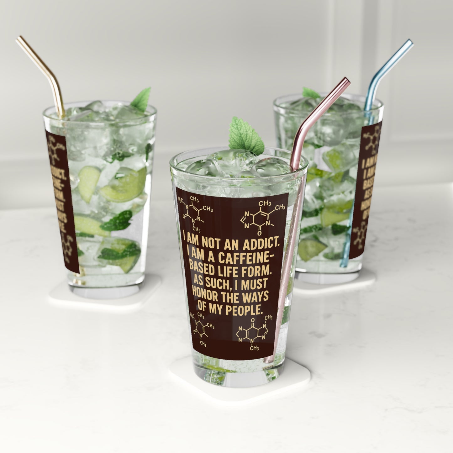 Not An Addict Drinking Glass
