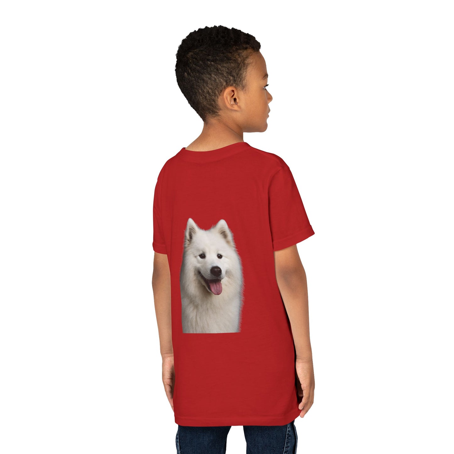 Samoyed Head Youth Unisex Short Sleeve Crewneck Tee