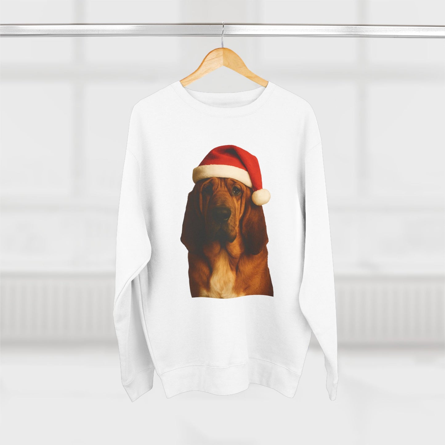 Santa Paws Bloodhound Unisex Crewneck Sweatshirt