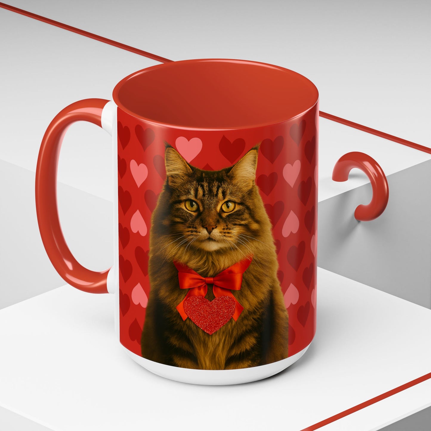 Cupid's Companion Cat 2-Tone Coffee Mug
