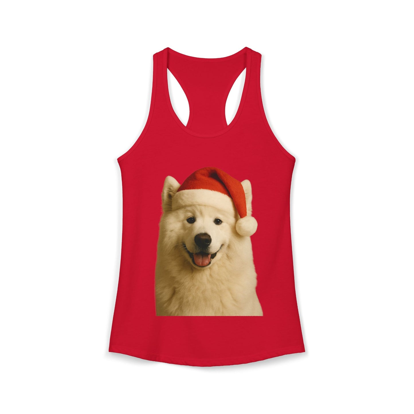 Santa Paws Samoyed Women's Racerback Tank