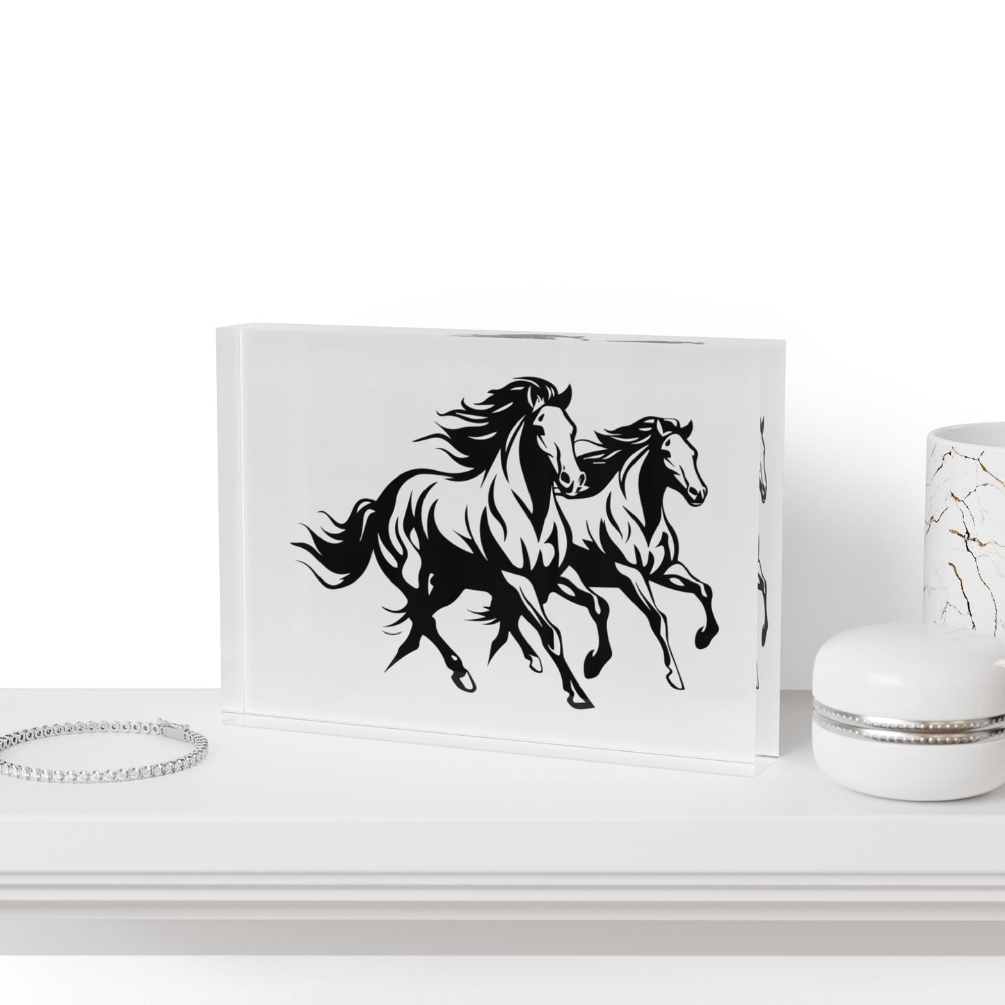 Horsin' Around Acrylic Photo Block