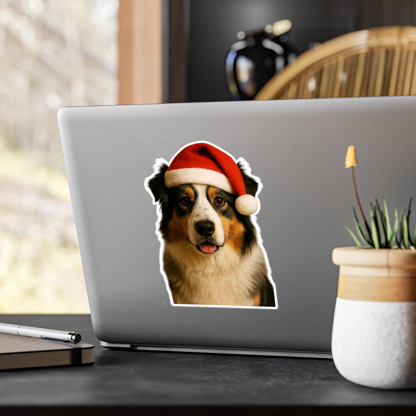 Santa Paws Aussie Vinyl Decal