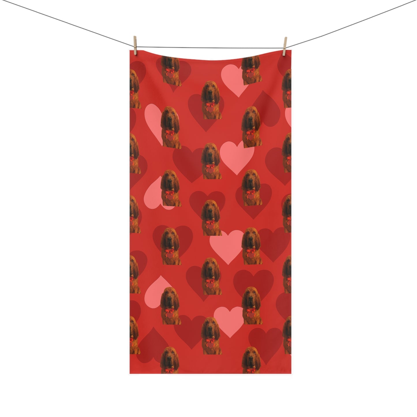Cupid's Companion Bloodhound Mink-Cotton Beach Towel