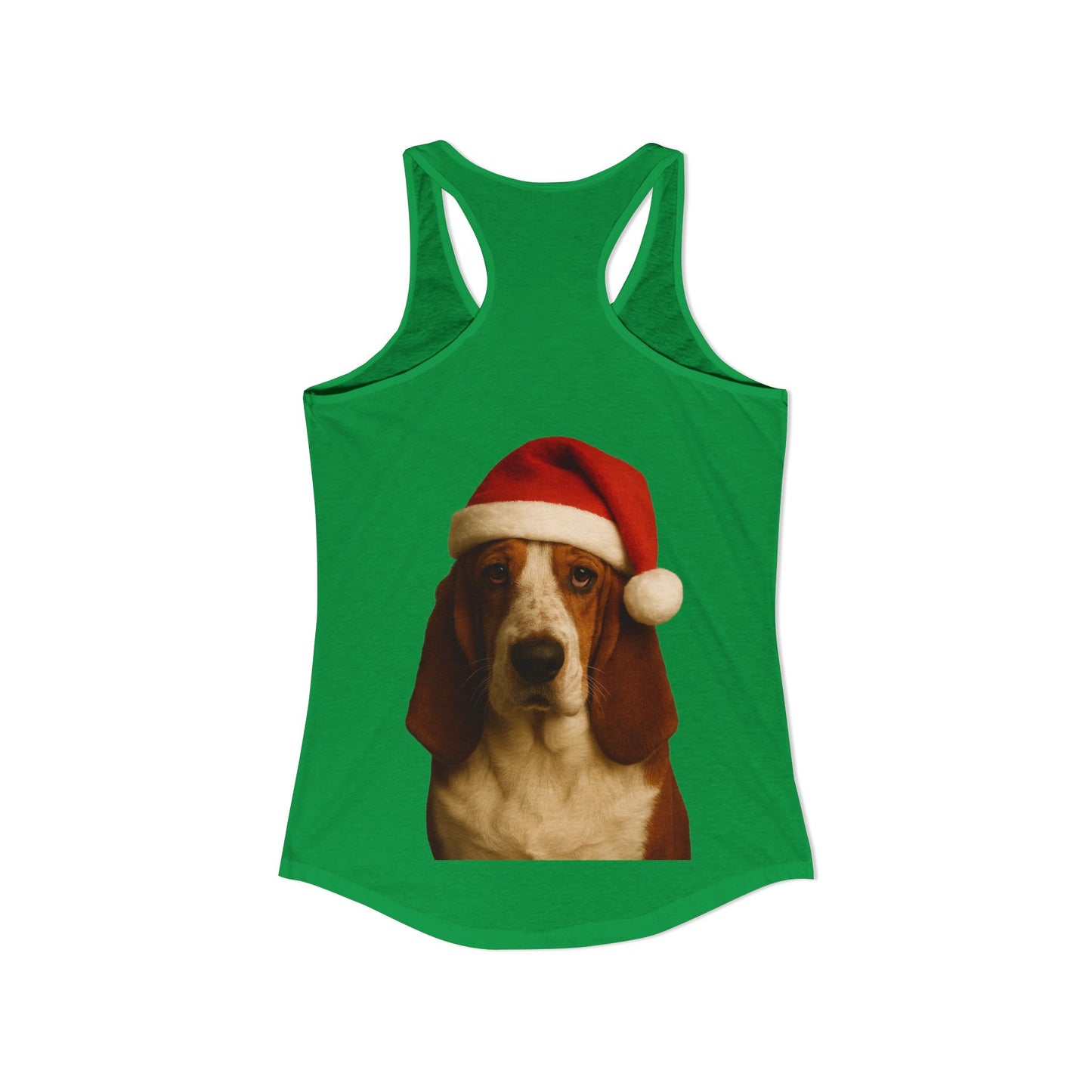 Santa Paws Basset Women's Racerback Tank