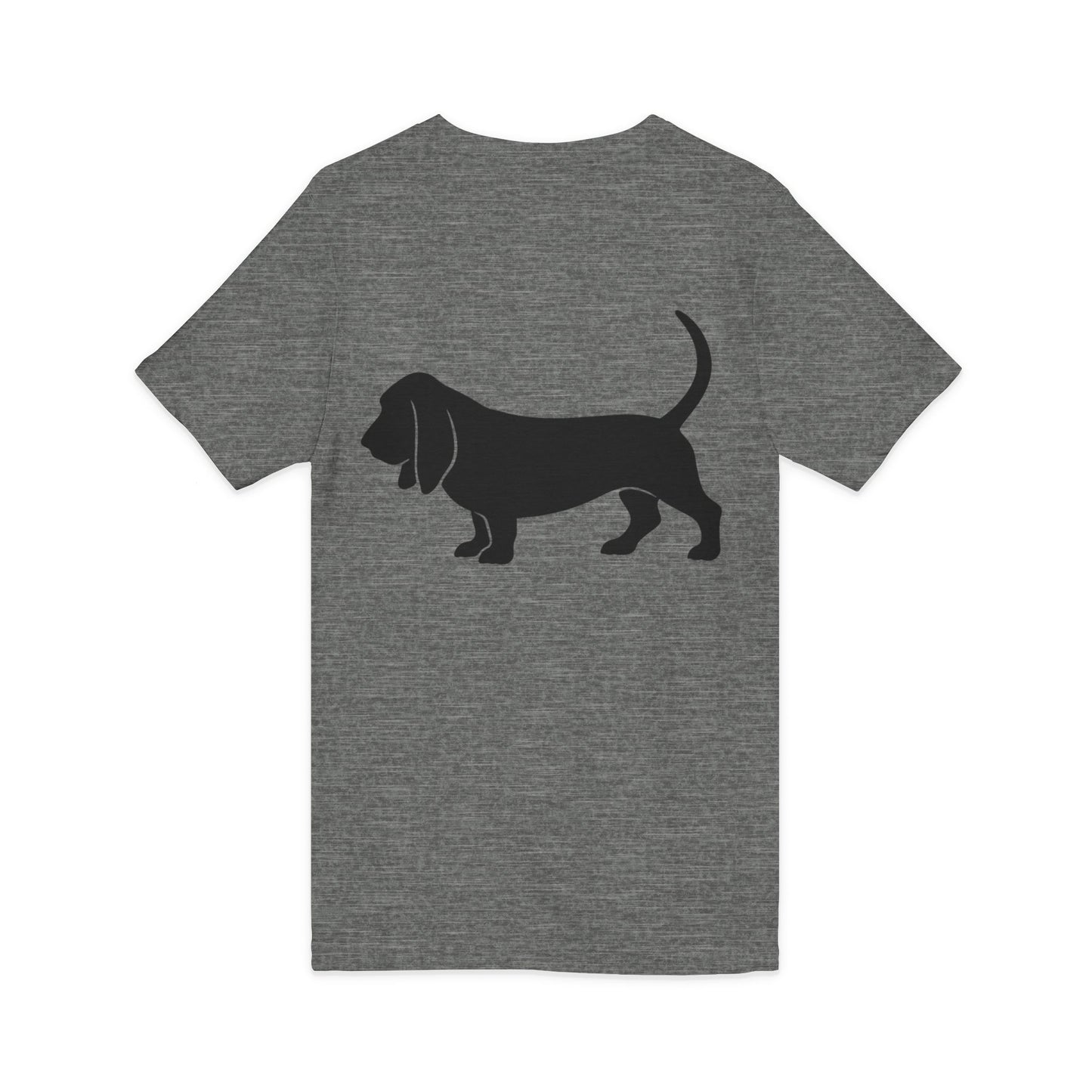 Basset Silhouette Unisex Short Sleeve V-Neck Tee