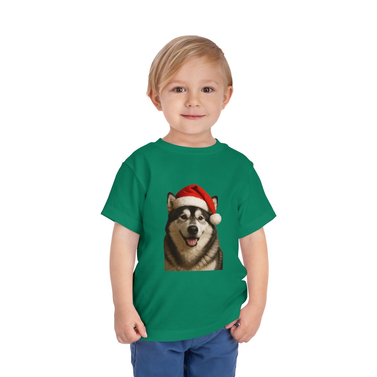 Santa Paws Malamute Toddler Unisex Short Sleeve Crewneck Tee