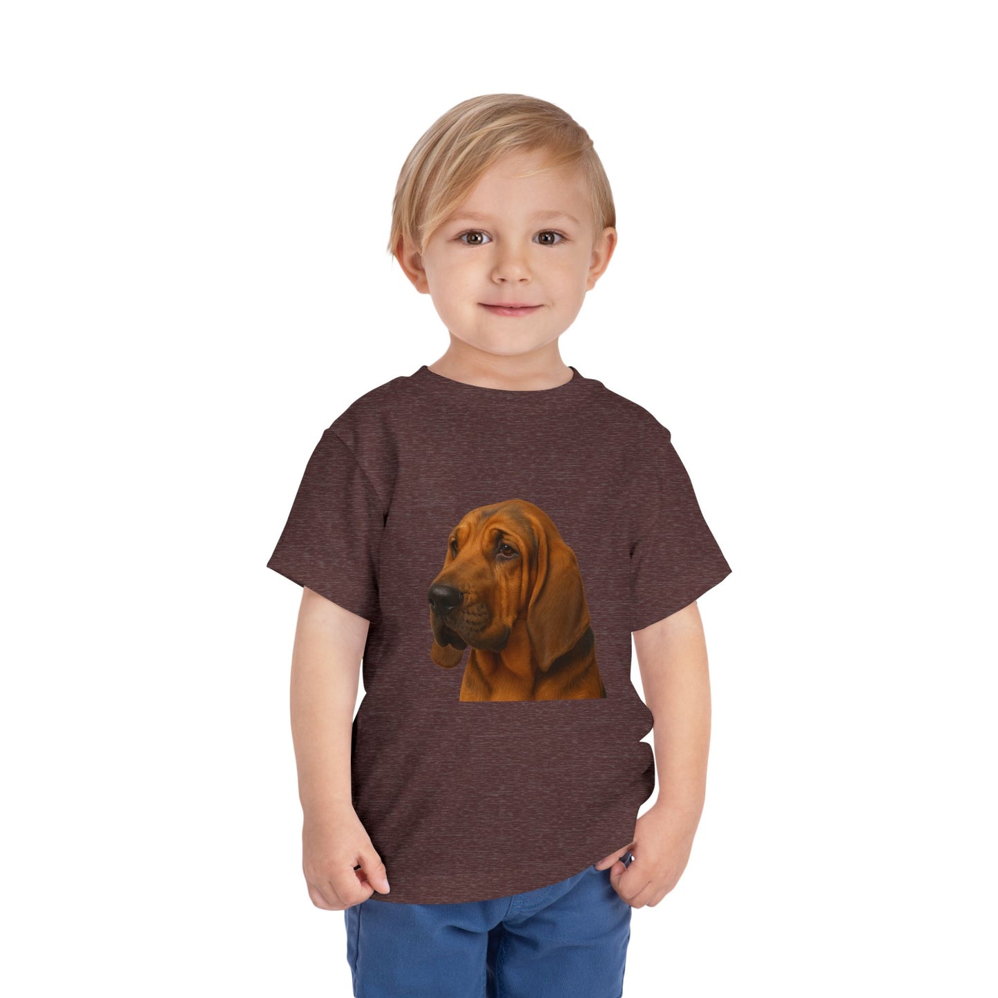 Bloodhound Head Toddler Unisex Short Sleeve Crewneck Tee