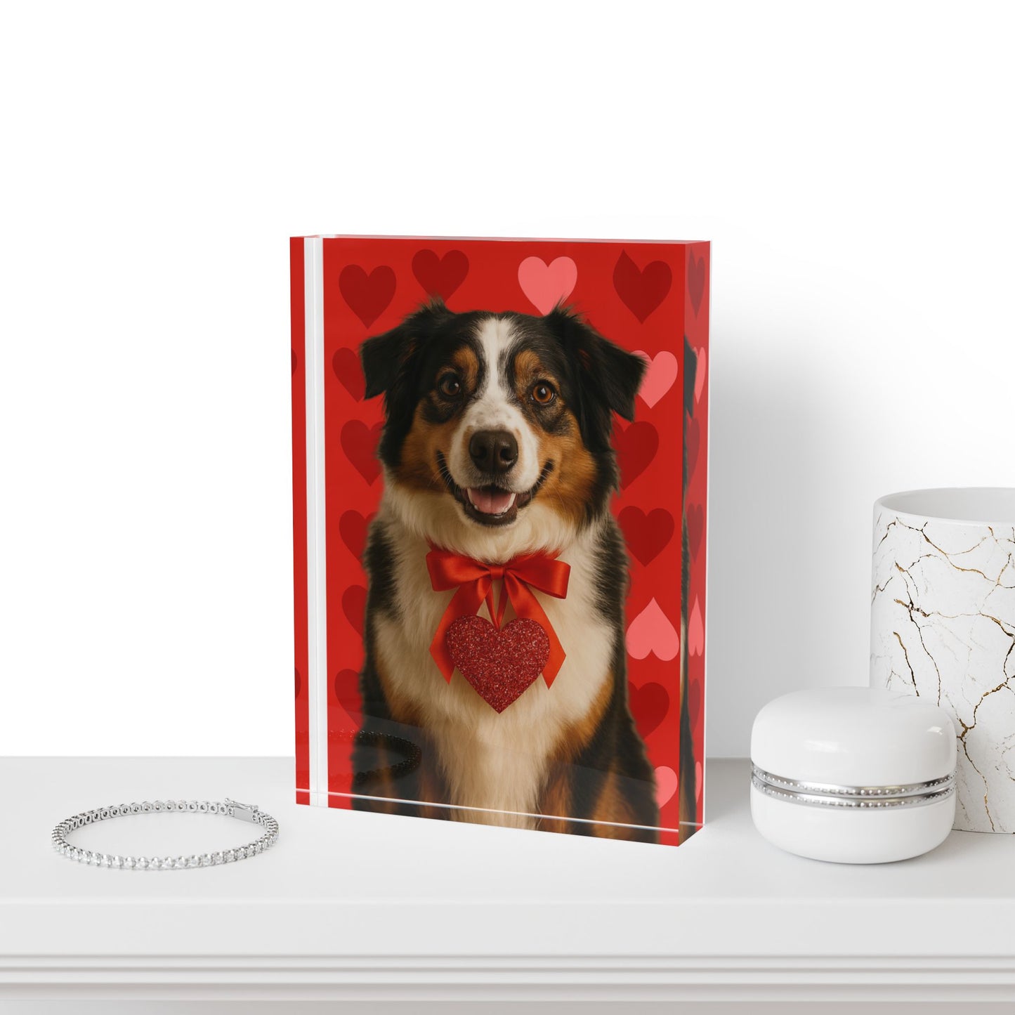 Cupid's Companion Aussie Acrylic Photo Block