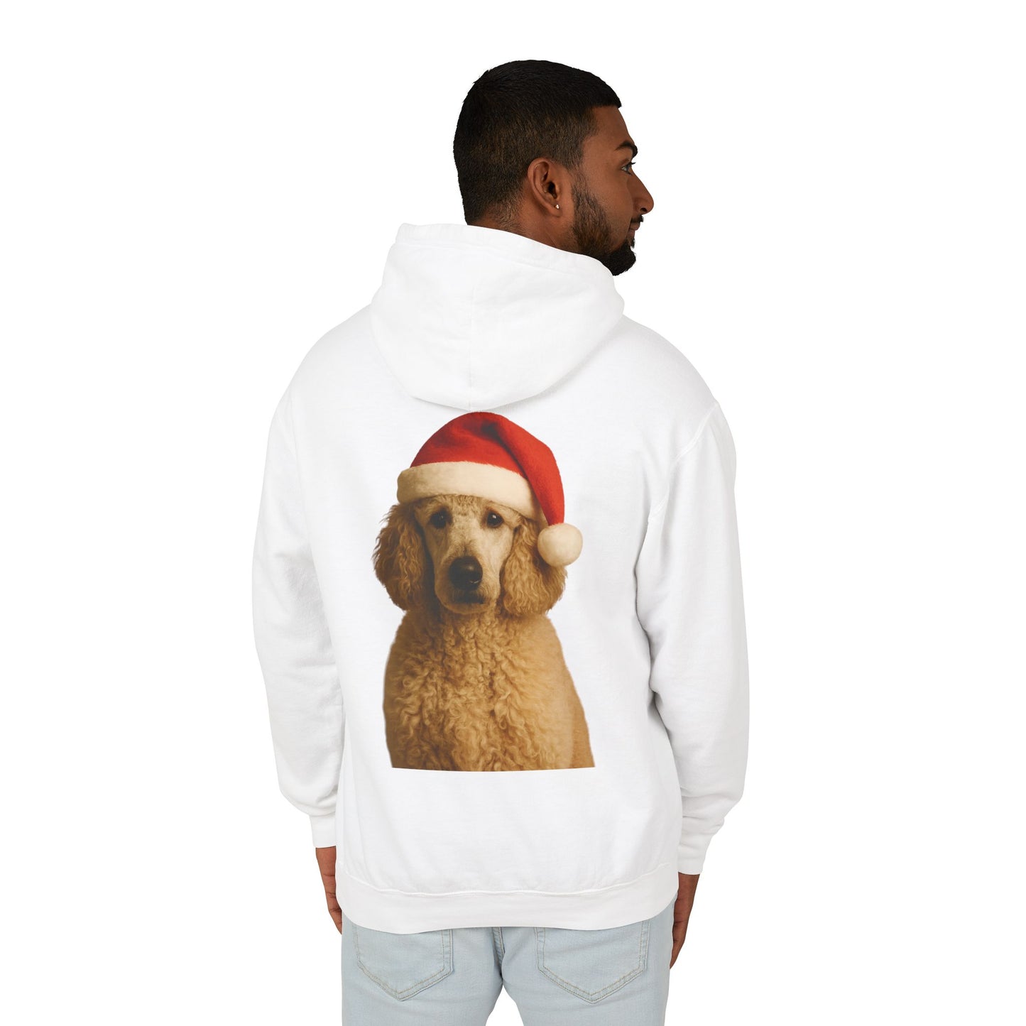 Santa Paws Poodle Unisex Lightweight Hoodie