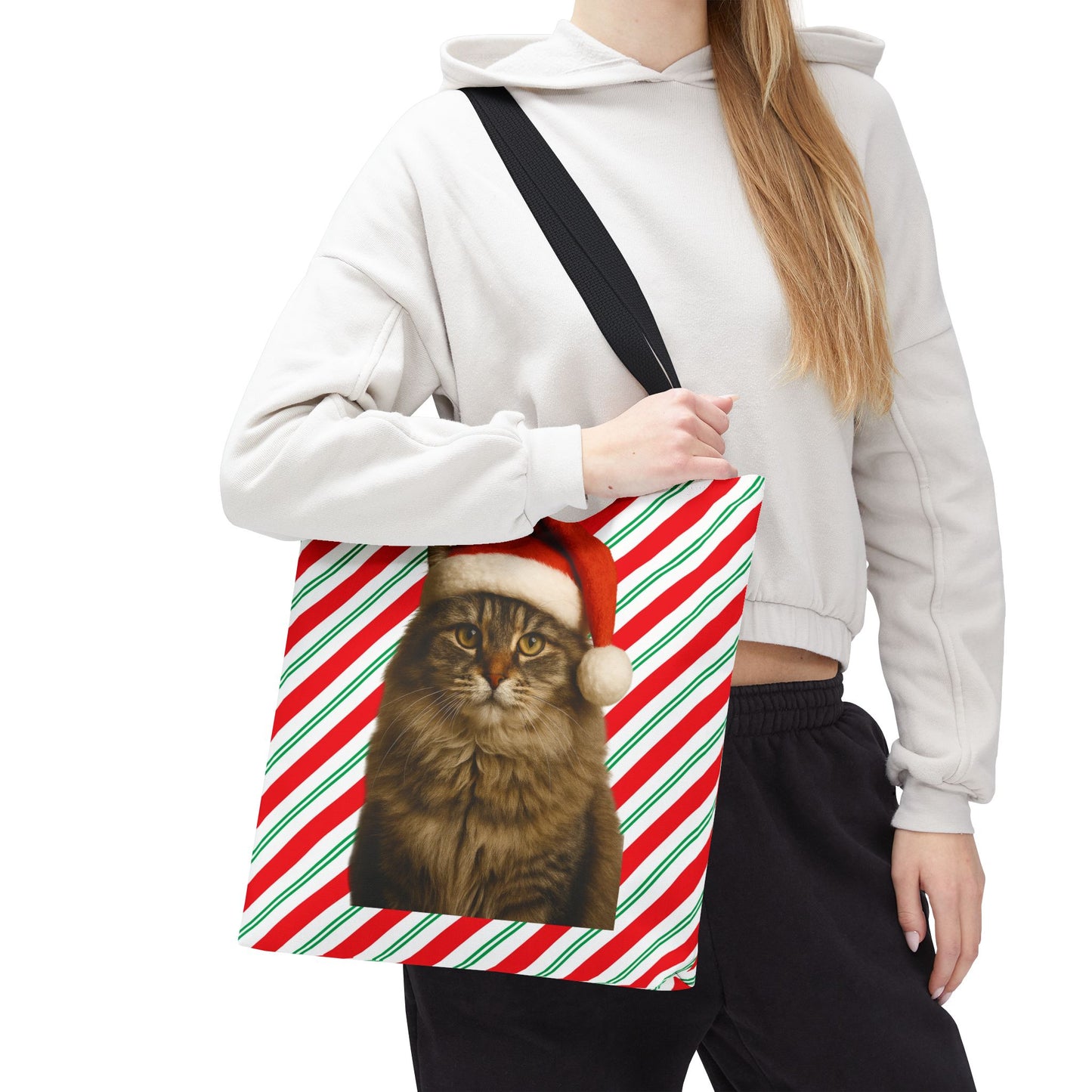Santa Paws Cat Tote Bag