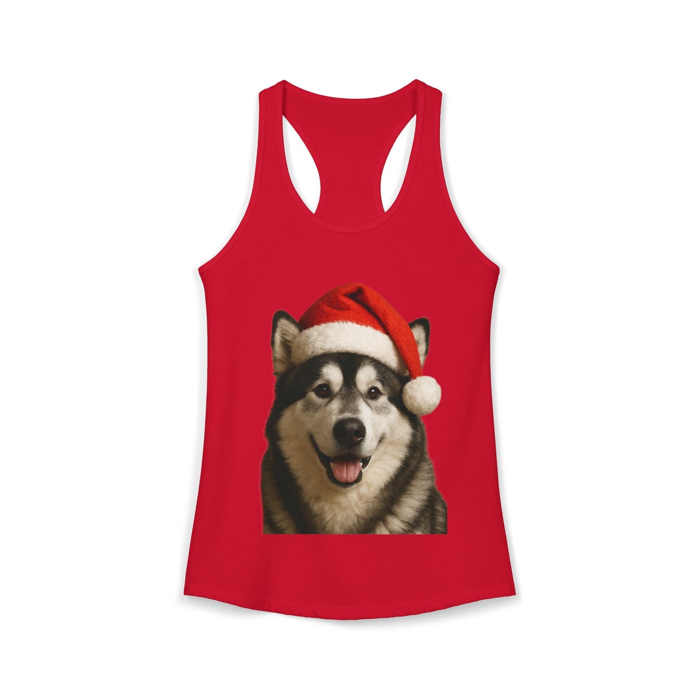 Santa Paws Malamute Women's Racerback Tank