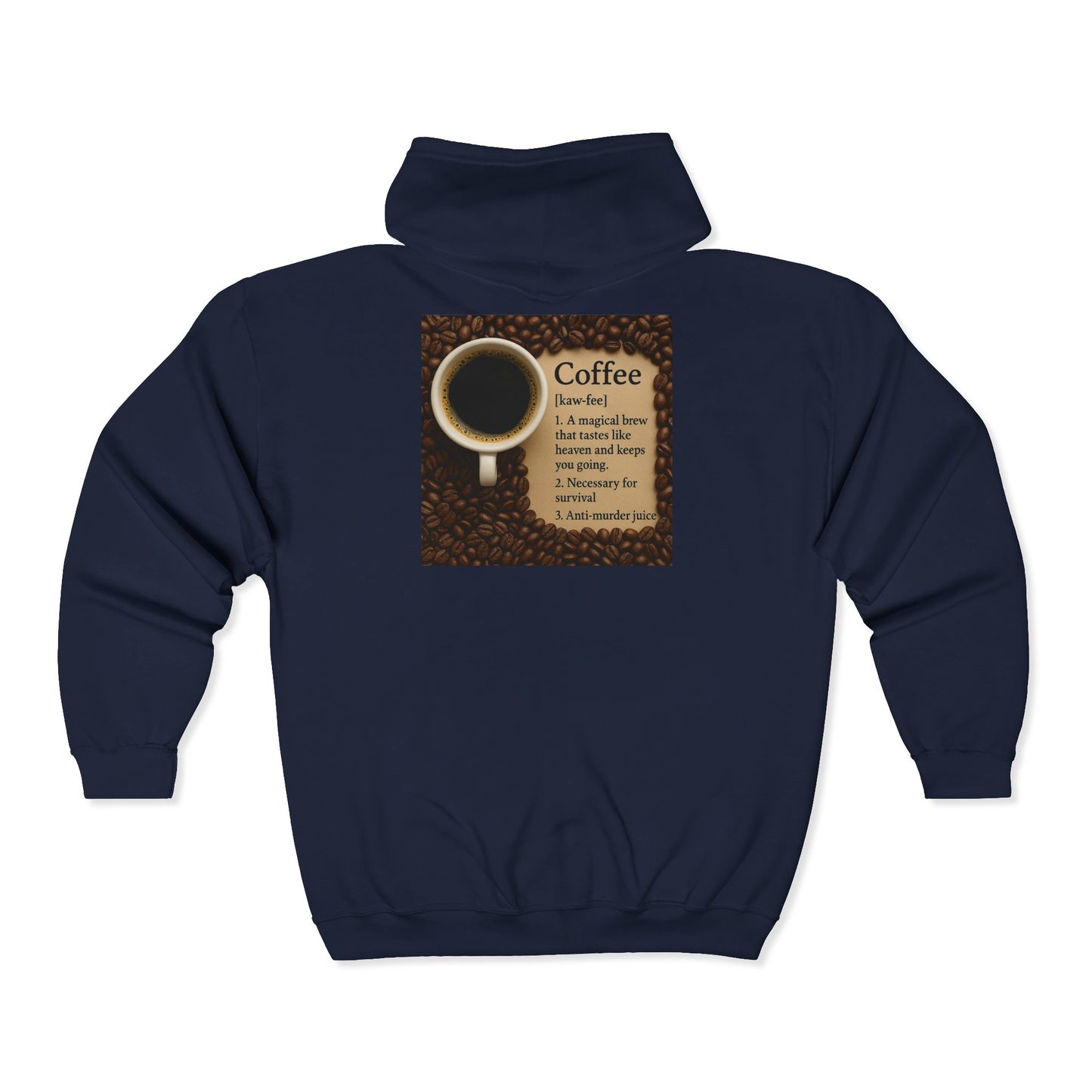 Coffee Definition Unisex Full Zip Hoodie