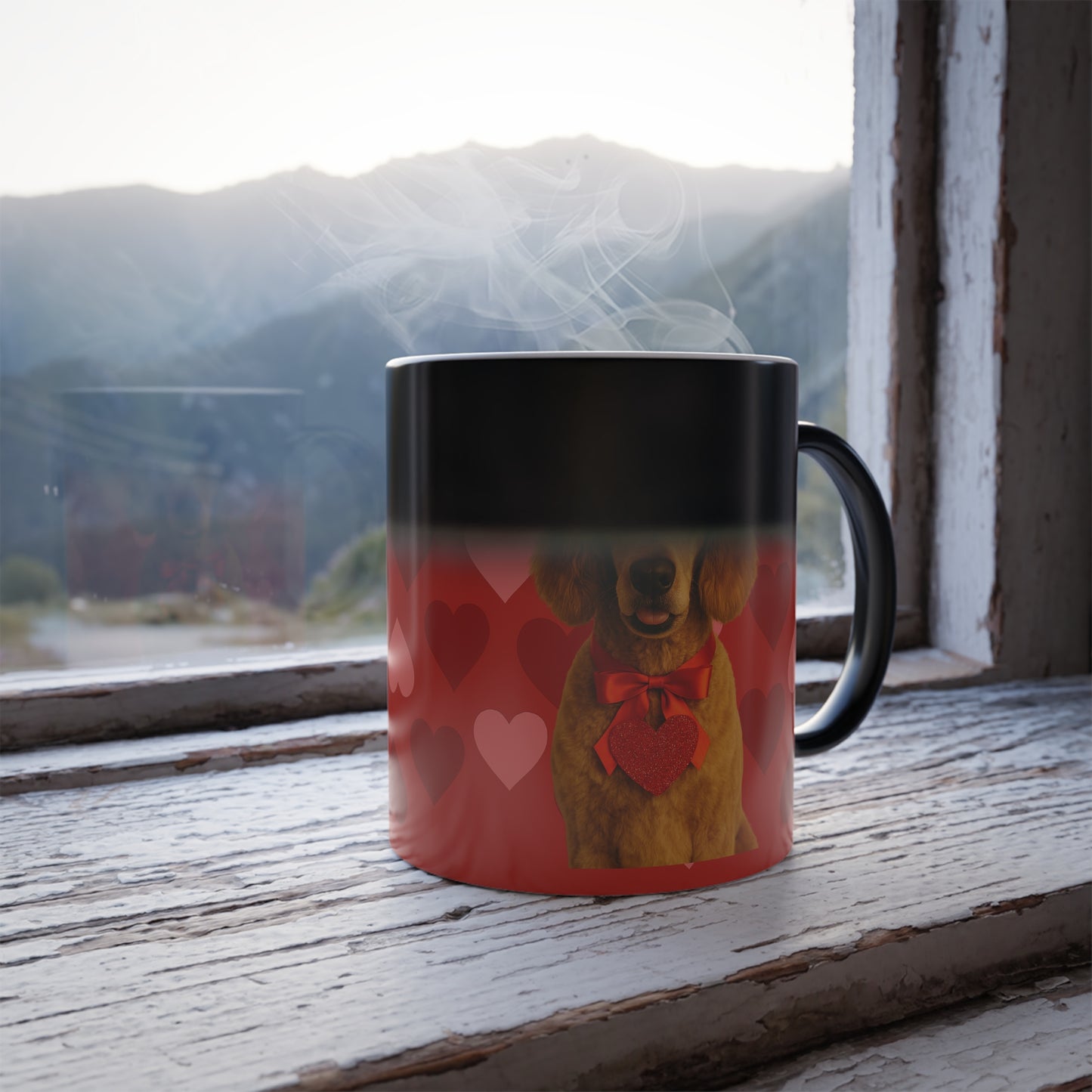 Cupid's Companion Poodle Color Changing Mug