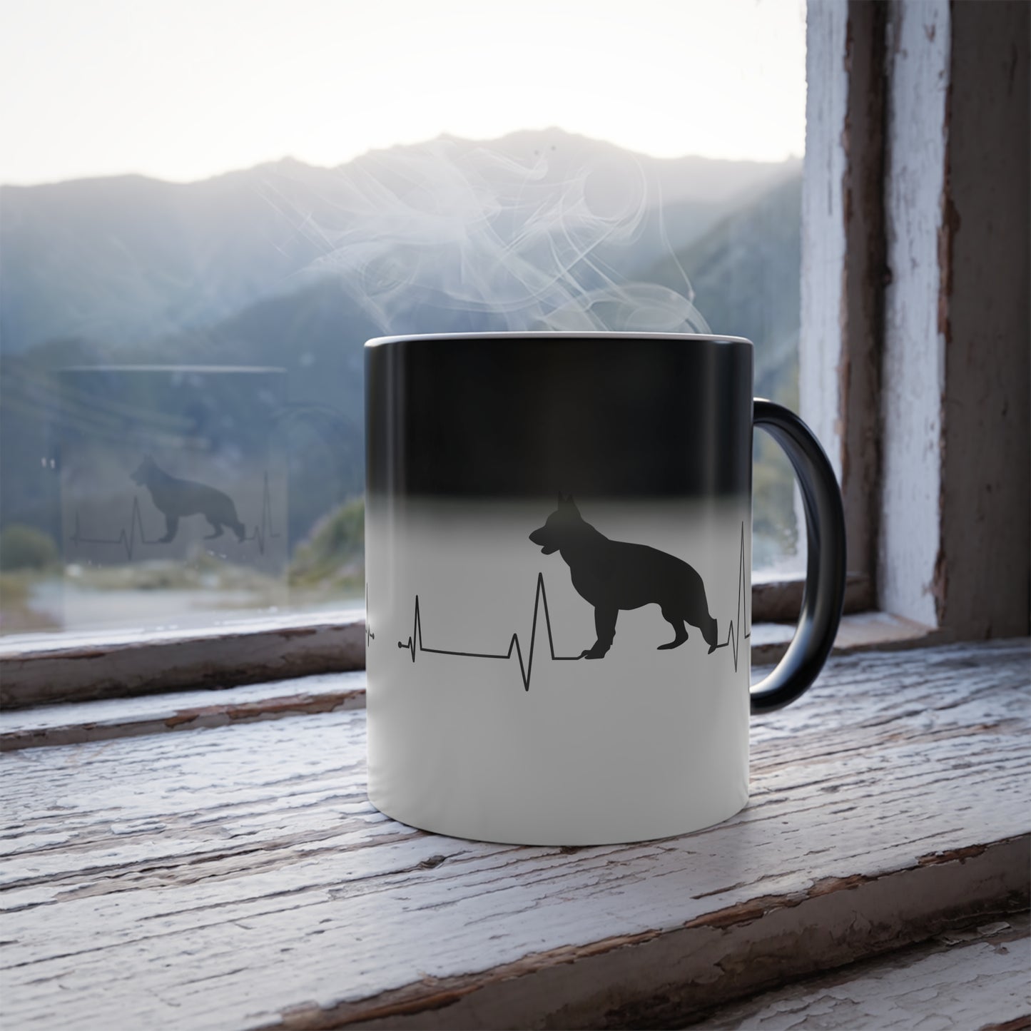 My Heart Beats For German Shepherds Color Changing Mug
