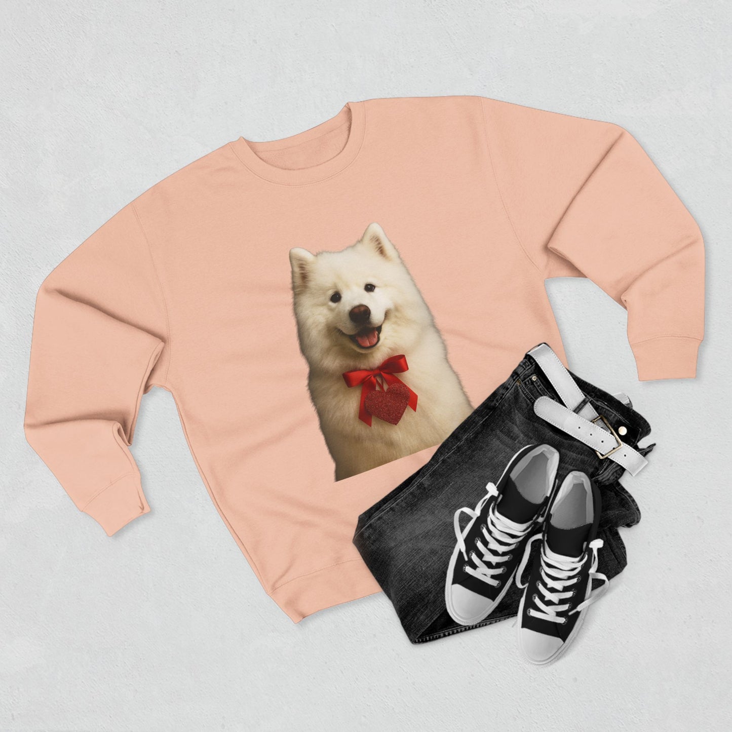 Cupid's Companion Samoyed Unisex Crewneck Sweatshirt