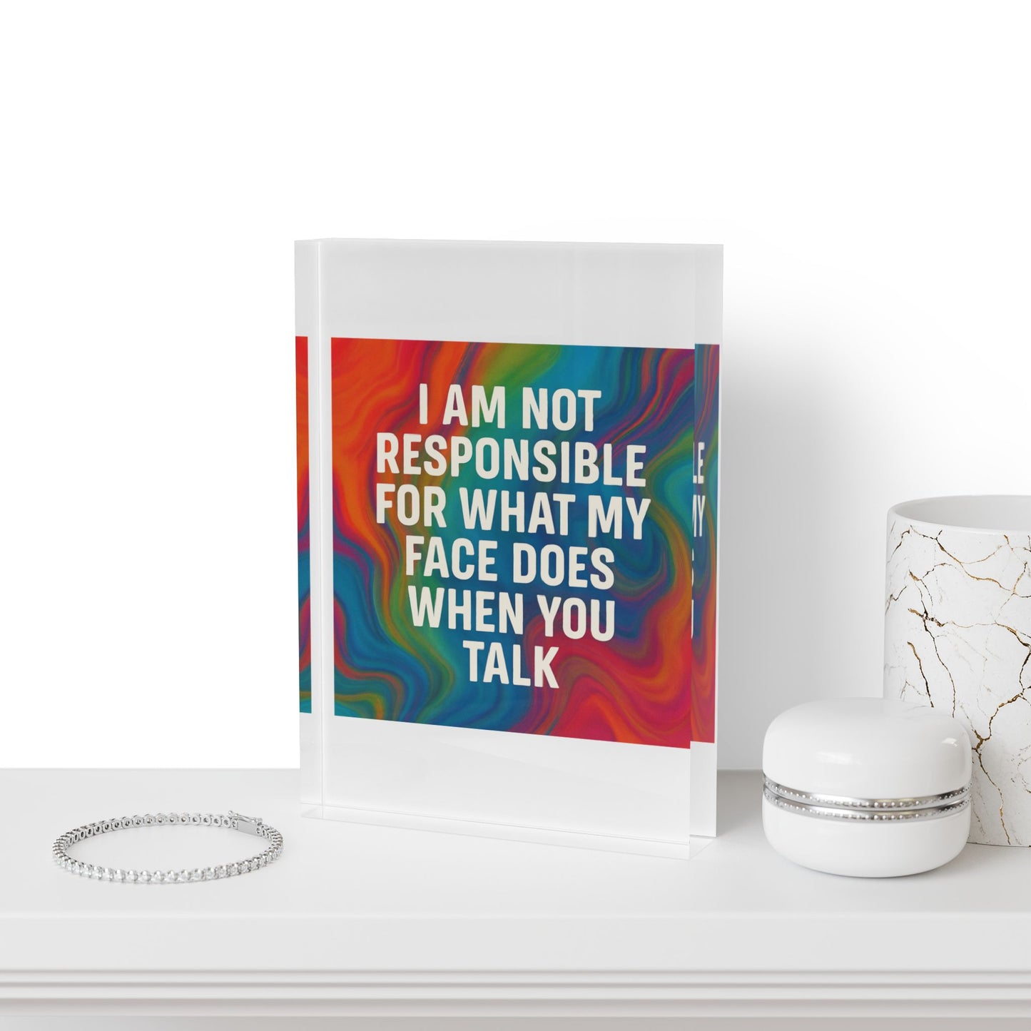When You Talk Acrylic Photo Block
