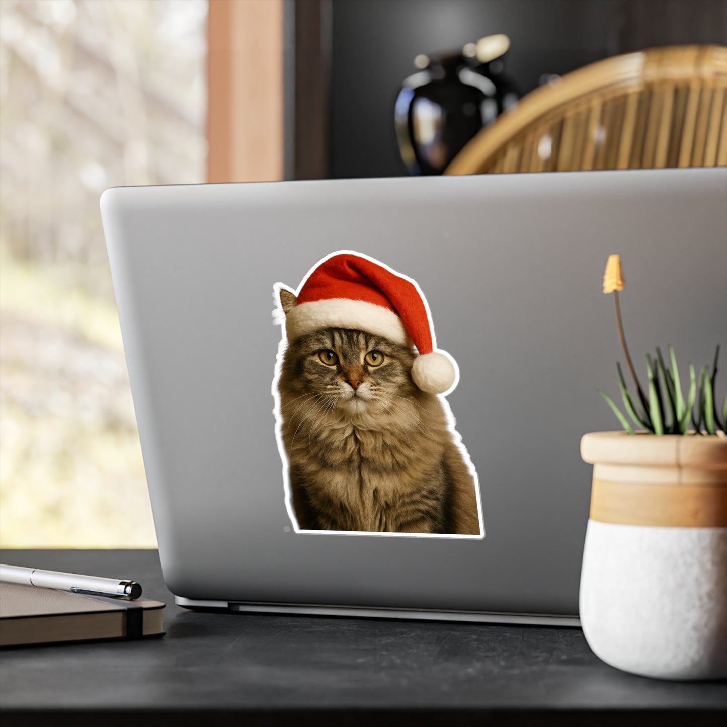 Santa Paws Cat Vinyl Decal