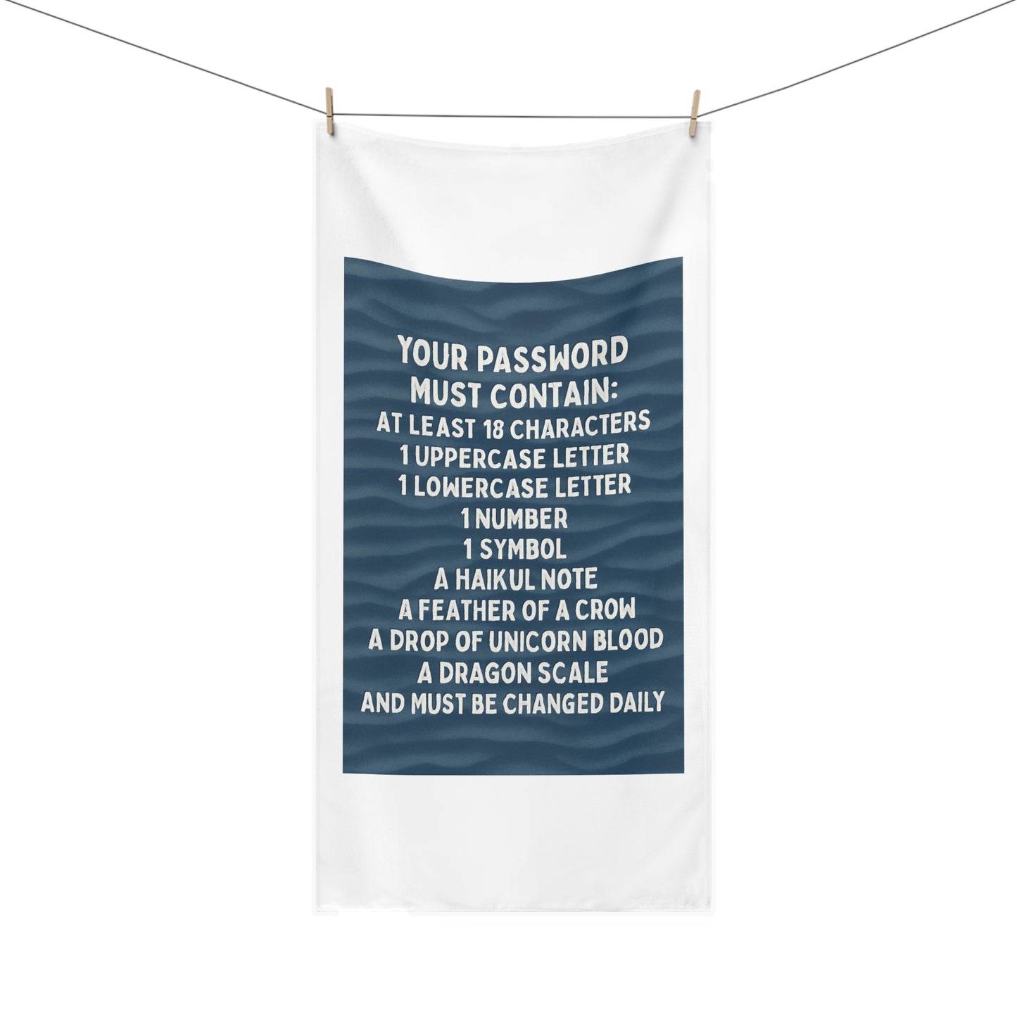 Password Mink-Cotton Beach Towel