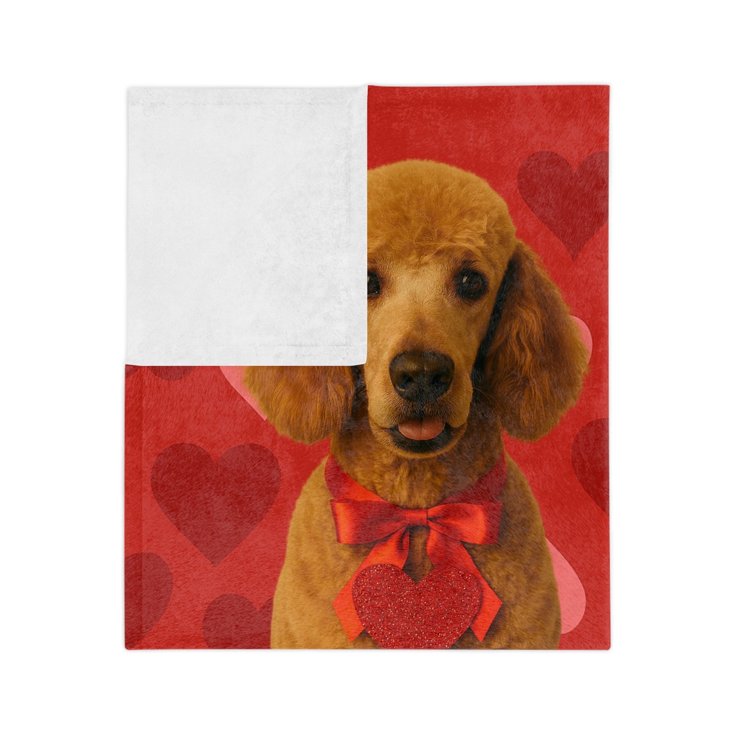 Cupid's Companion Poodle Velveteen Microfiber Blanket