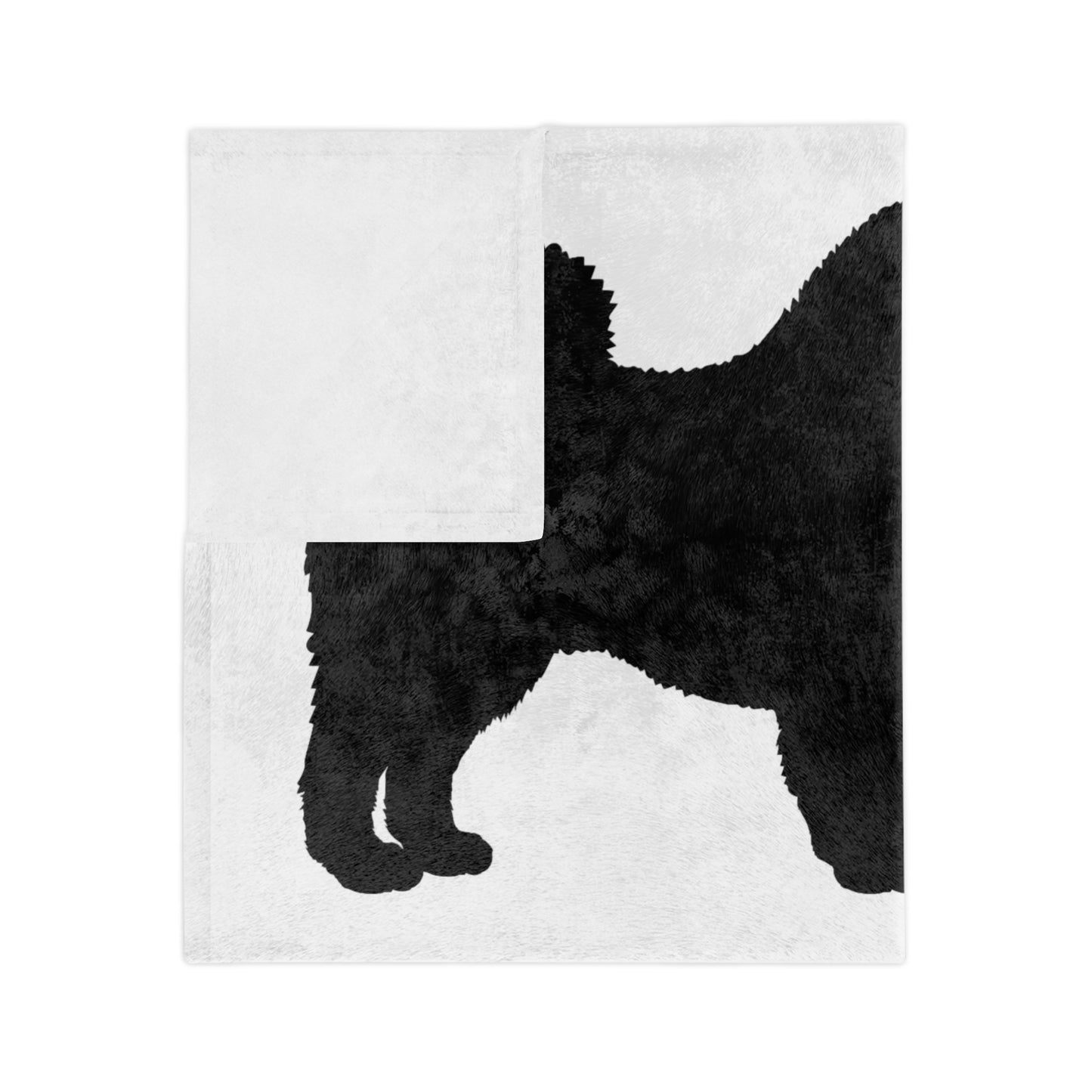 Samoyed Silhouette Velveteen Microfiber Blanket