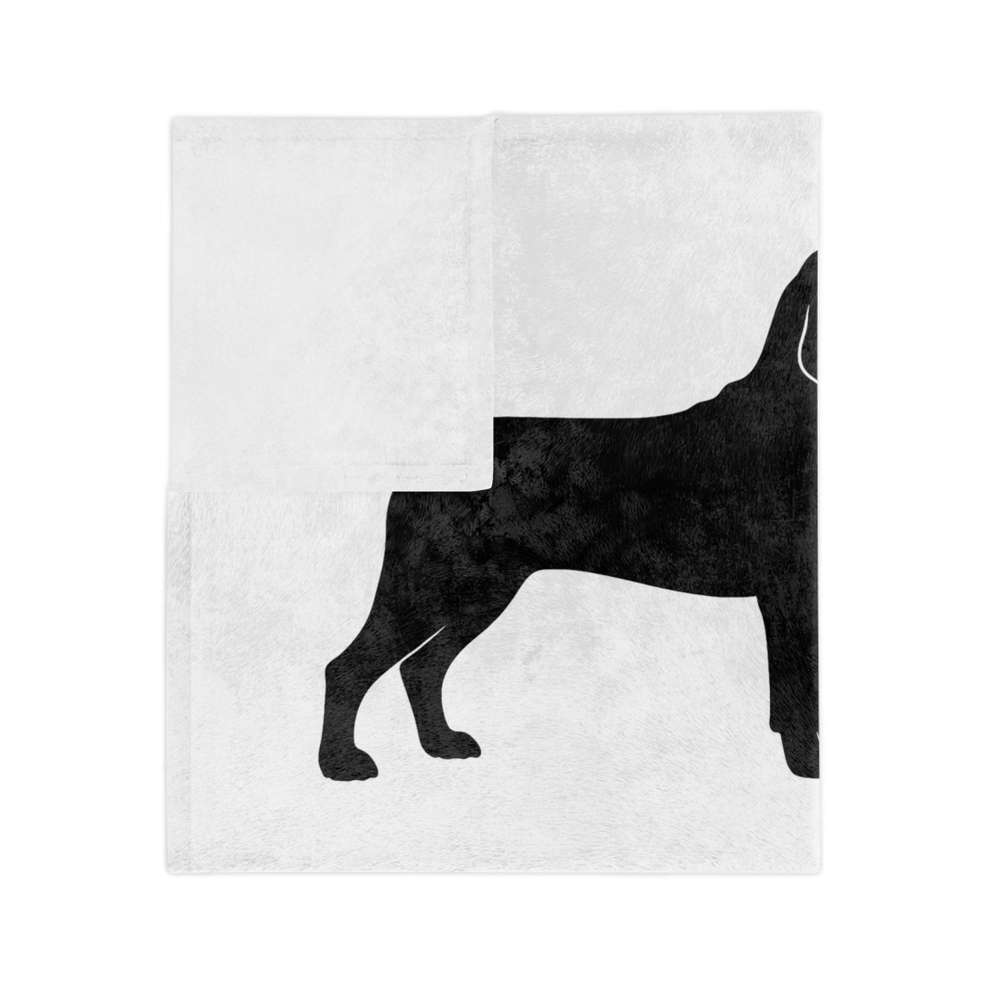 Bloodhound Silhouette Velveteen Microfiber Blanket
