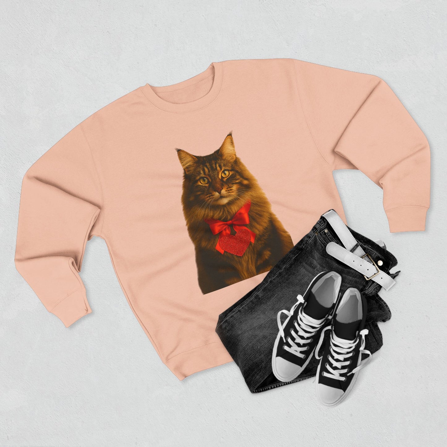 Cupid's Companion Cat Unisex Crewneck Sweatshirt